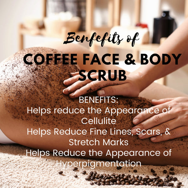 Coffee Body Scrub | Exfoliating Anti Cellulite Coffee Skincare Almond Oil Scrub | Sunflower Oil Scrub Gift for Her | Coffee Face Scrub
