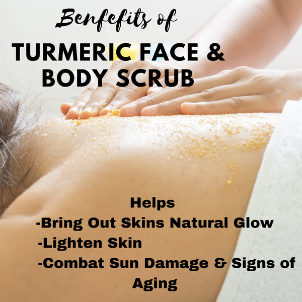 Turmeric Body Scrub | Natural Skincare Scrub | Vegan Turmeric Natural | Vitamin E Oil Face and Body Scrub Polish | Dead Sea Salt Scrub