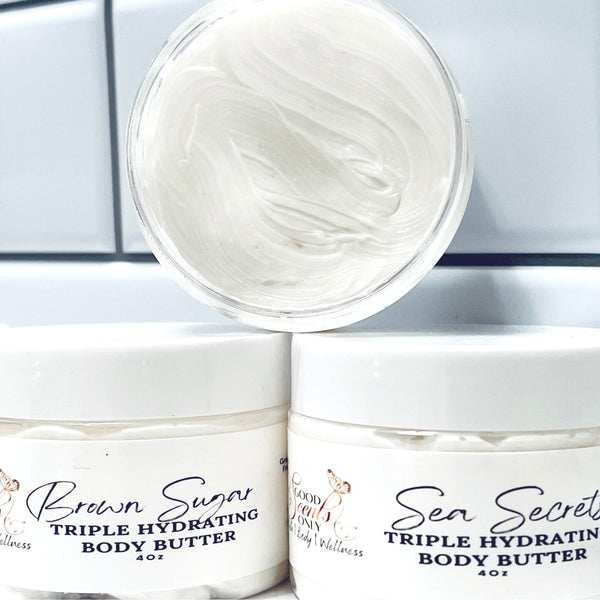 Brown Sugar Triple Hydrating Body Butter | Triple Hydrating Moisturizer Skin Cream | Renewal Dry Skin Cream | Body Butter Favors Cream