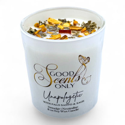 Unapologetic Intention Candle with Real Palo Santo and Sage