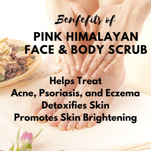 Pink Himalayan Salt Scrub | Bath Exfoliant Moisturizer Detox Natural Spa Scrub | Health Selfcare Skin Love Purifying Scrub | Bath Salt Scrub