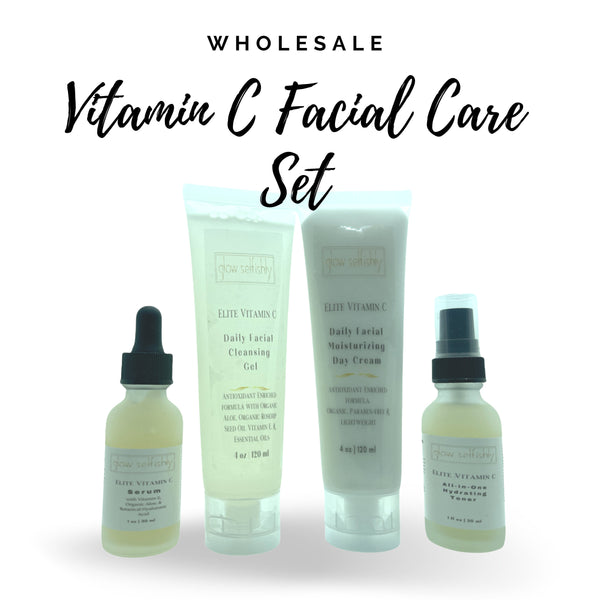 Vitamin C Facial Beauty Products Care Set | Facial Cleanser Skin Care Kit | Skin Care Set | Organic Vegan Vitamin C Facial Skincare Kit