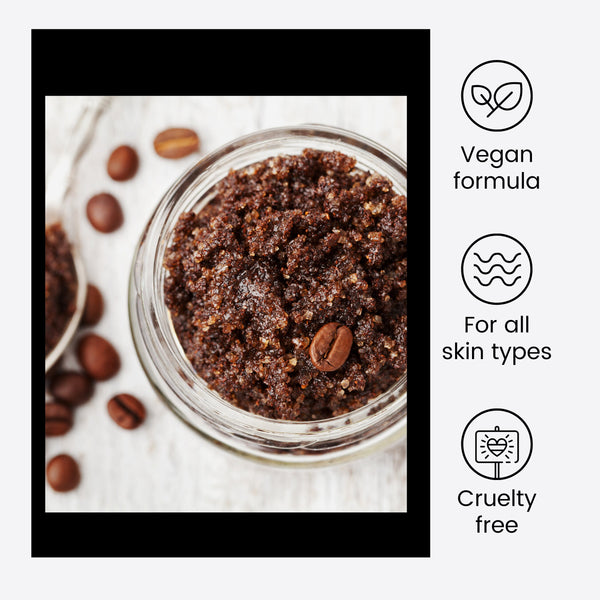 Coffee Body Scrub | Exfoliating Anti Cellulite Coffee Skincare Almond Oil Scrub | Sunflower Oil Scrub Gift for Her | Coffee Face Scrub