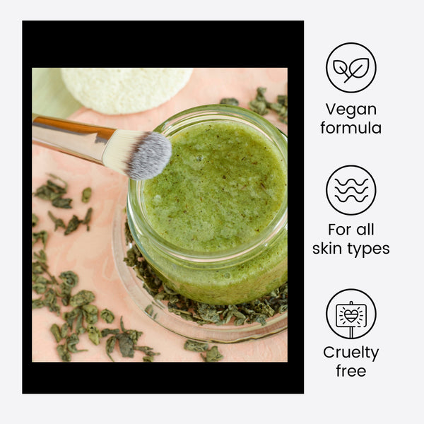 Natural Body Scrub | Matcha Green Tea Body Polish Vitamin E Face & Body Scrub |  Exfoliating Skin Food Scrub | Vitamin E Oil Natural Scrub
