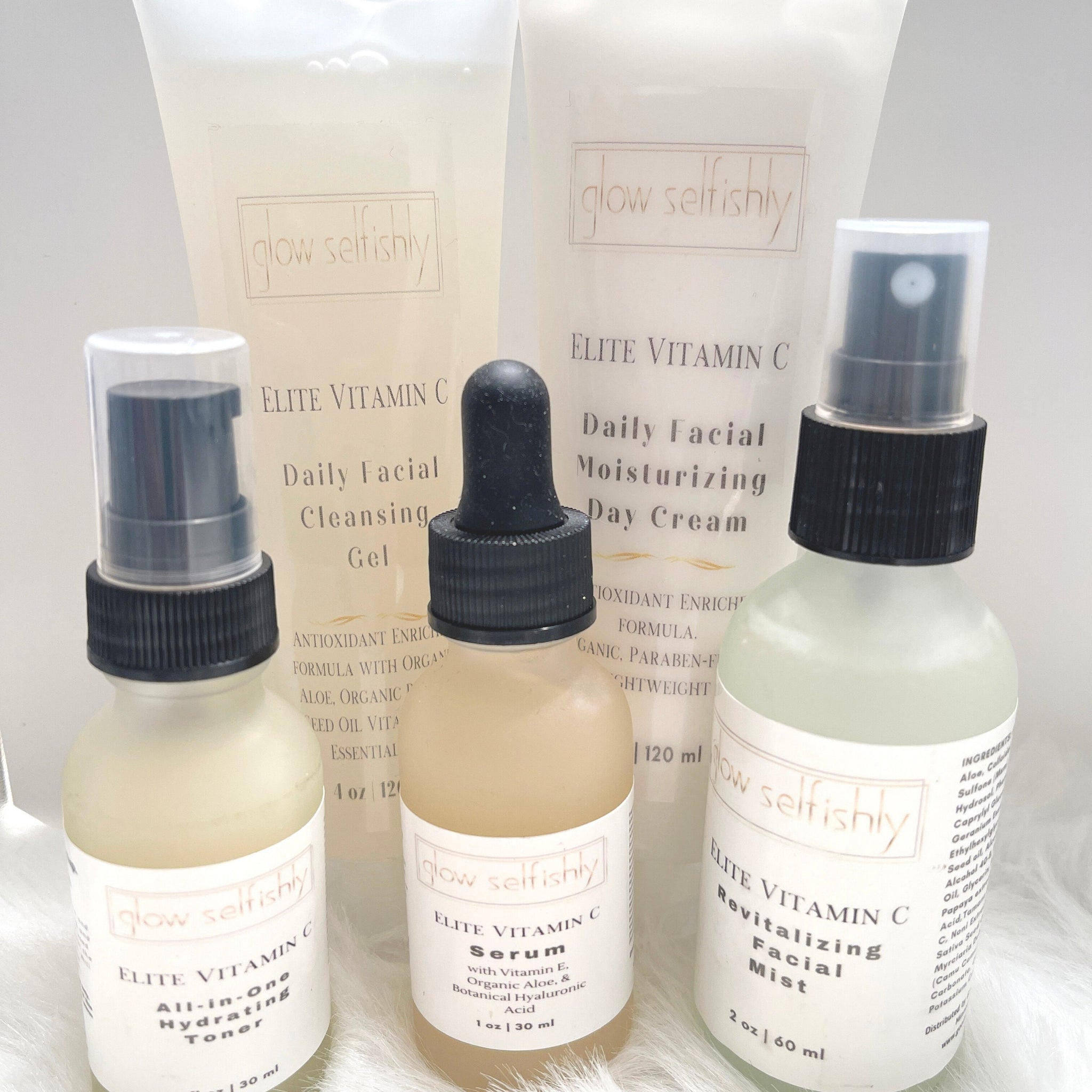 Vitamin C Facial Beauty Products Care Set | Facial Cleanser Skin Care Kit | Skin Care Set | Organic Vegan Vitamin C Facial Skincare Kit