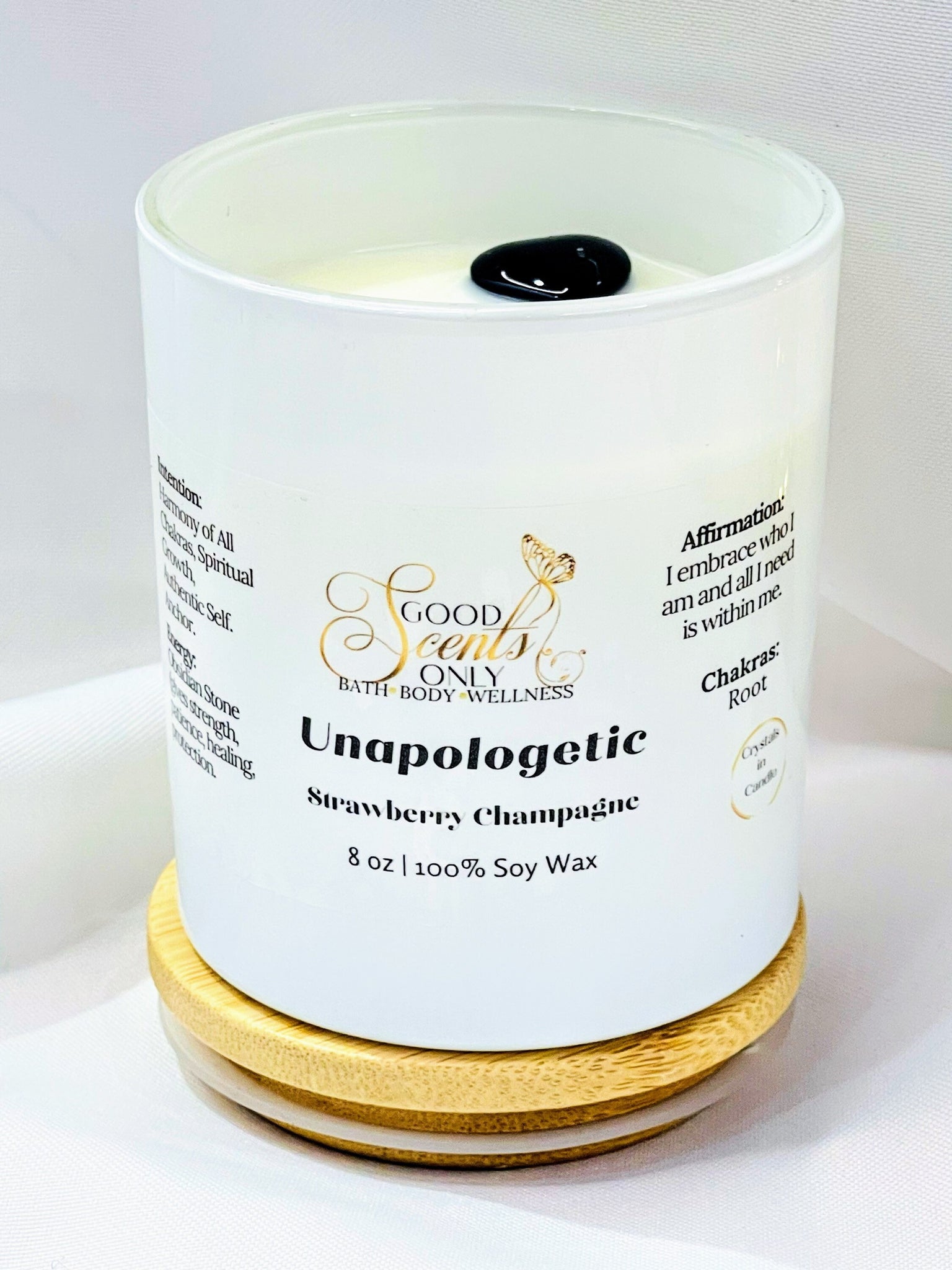 Unapologetic Crystal Energy Manifestation Candle. Be you be true be authentic great gifts for her, gifts for mom, Valentines gift